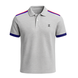 Grey Striped Polo