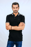 Black Pique Polo