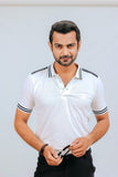 White Pique Polo