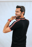 Black Striped Polo