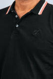 Black Striped Polo