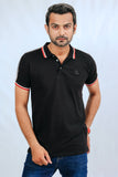 Black Striped Polo