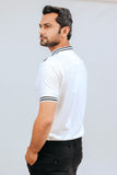 White Pique Polo