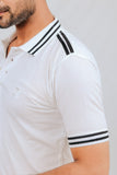 White Pique Polo