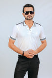 White Pique Polo