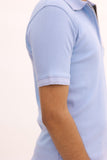 Drop Needle Knitted Zipper Polo