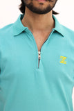 Zipper Knitted Polo