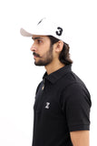Black Zipper Drop Needle Knitted polo