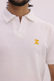 Johny Collar - Waffle Textured knitted Polo