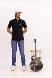 Black Zipper Drop Needle Knitted polo