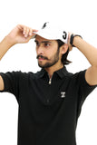 Black Zipper Drop Needle Knitted polo