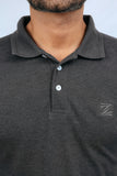 Charcoal Cotton Polo