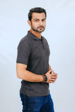 Charcoal Cotton Polo