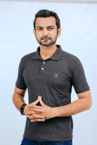 Charcoal Cotton Polo